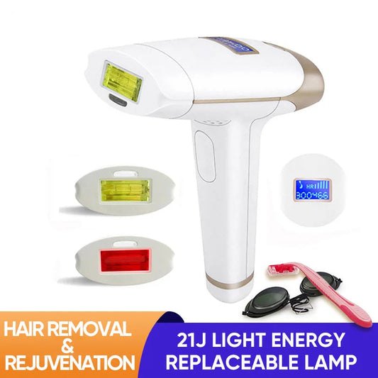 SilkGlow 2-in-1 IPL Hair Removal & Skin Rejuvenation Device – Painless & Permanent