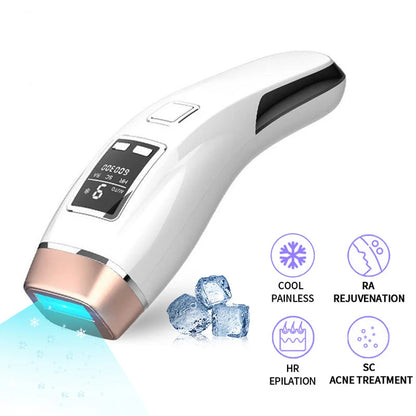 4-in-1 IPL Laser Hair Removal & Skin Rejuvenation Device – Cooling & Acne Treatment